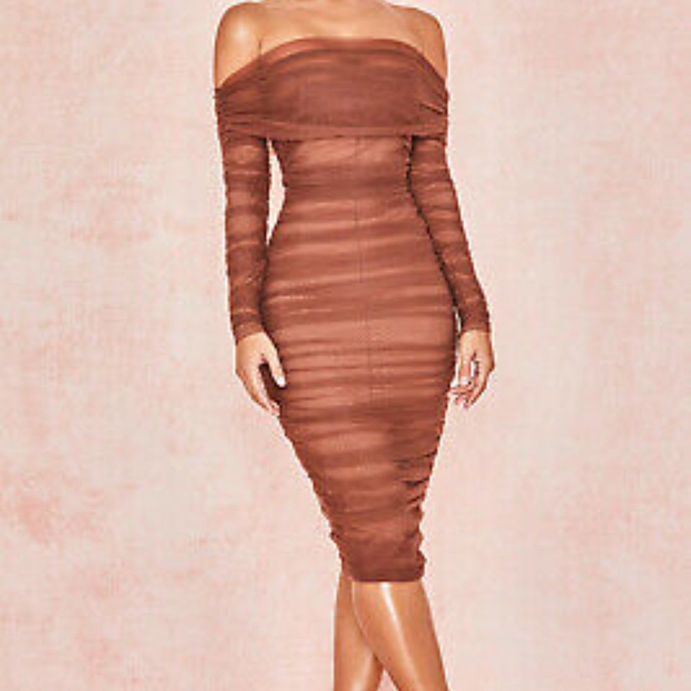 House of CB Anais Dress in Chestnut
